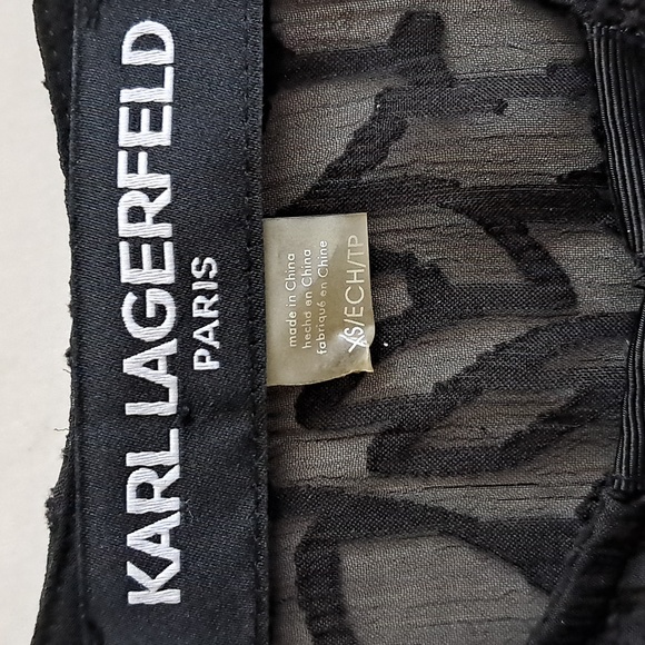 Karl Lagerfeld Paris Sheer Floral Lace Open Front Jacket Blouse XS NWT - Picture 3 of 16